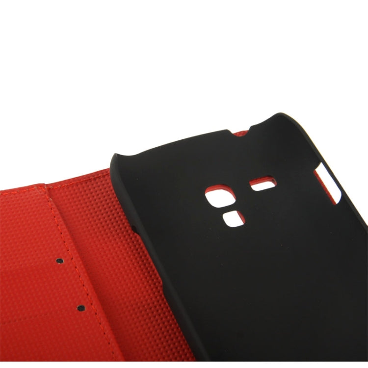 Butterfly Pattern Leather Case with Credit Card Slots & Holder for Galaxy S III mini / i8190