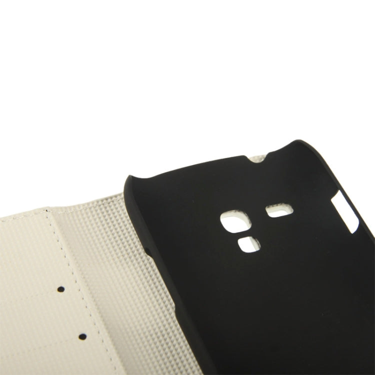 Butterfly Pattern Leather Case with Credit Card Slots & Holder for Galaxy S III mini / i8190