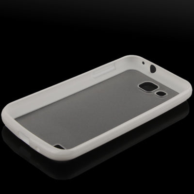 Translucent Frosting Effect Plastic Case with TPU Frame for Galaxy Primier / i9260(White)