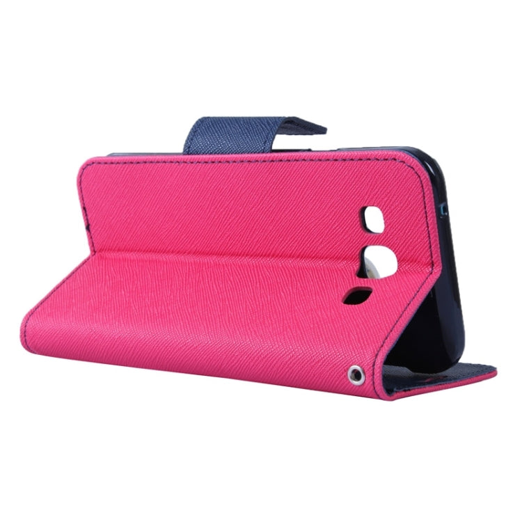MERCURY Cross Texture Contrast Color Style Leather Case with Holder & Card Slots & Wallet for Galaxy A3 / A300