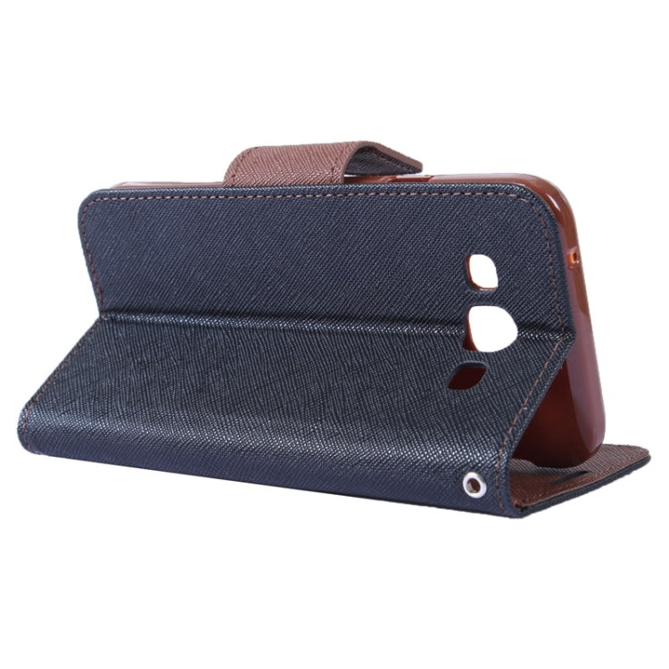 MERCURY Cross Texture Contrast Color Style Leather Case with Holder & Card Slots & Wallet for Galaxy A3 / A300