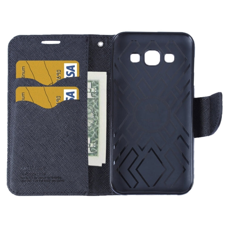 MERCURY Cross Texture Contrast Color Style Leather Case with Holder & Card Slots & Wallet for Galaxy A5 / A500