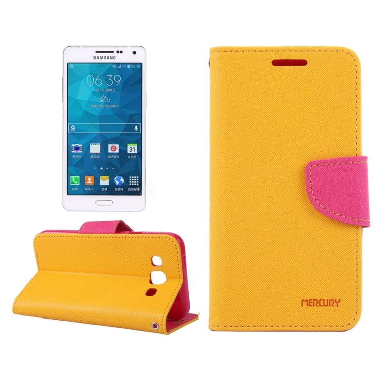 MERCURY Cross Texture Contrast Color Style Leather Case with Holder & Card Slots & Wallet for Galaxy A5 / A500