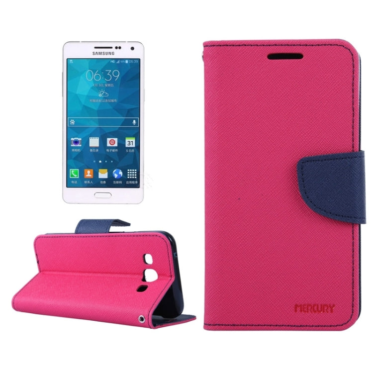 MERCURY Cross Texture Contrast Color Style Leather Case with Holder & Card Slots & Wallet for Galaxy A5 / A500