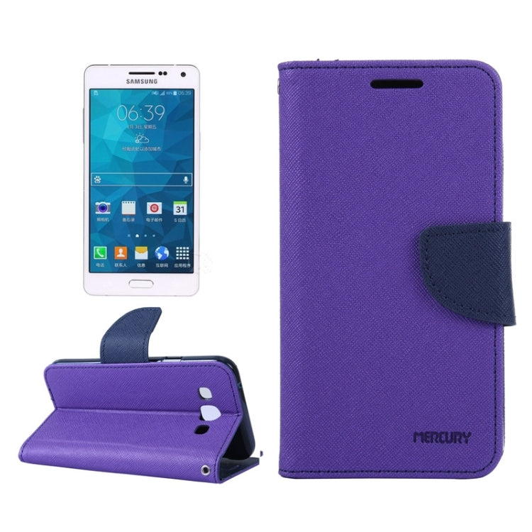 MERCURY Cross Texture Contrast Color Style Leather Case with Holder & Card Slots & Wallet for Galaxy A5 / A500