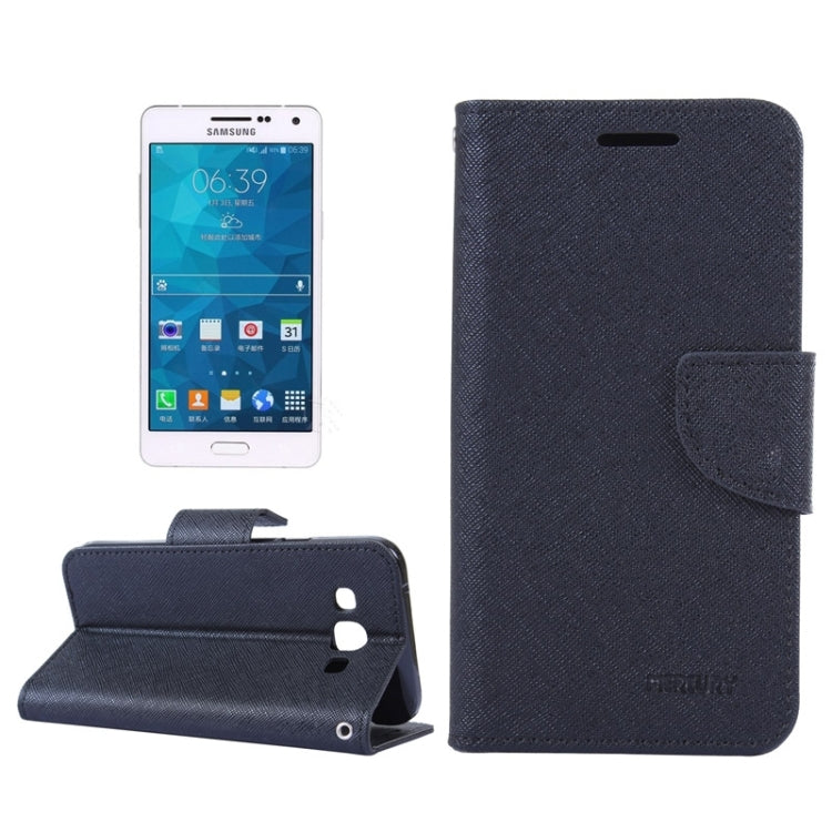 Cross Texture Contrast Color Style Leather Case with Holder & Card Slots & Wallet for Galaxy A7 / A700
