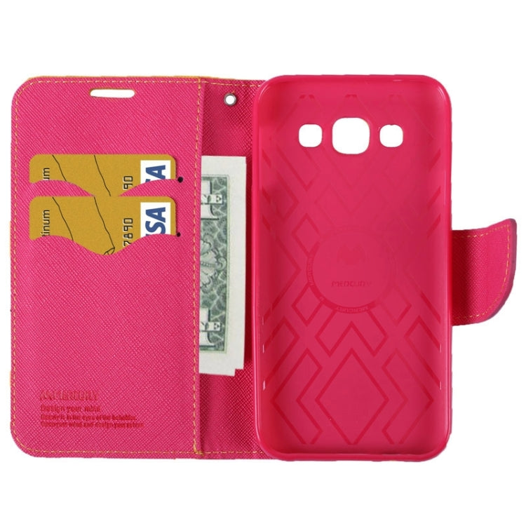 Cross Texture Contrast Color Style Leather Case with Holder & Card Slots & Wallet for Galaxy A7 / A700