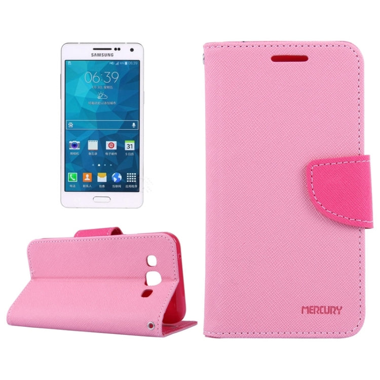 Cross Texture Contrast Color Style Leather Case with Holder & Card Slots & Wallet for Galaxy A7 / A700