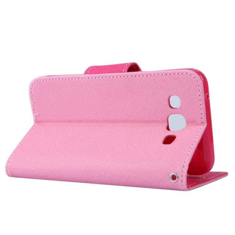 Cross Texture Contrast Color Style Leather Case with Holder & Card Slots & Wallet for Galaxy A7 / A700