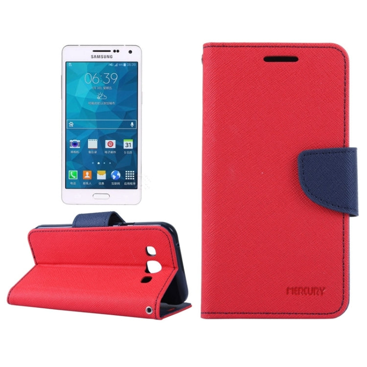 Cross Texture Contrast Color Style Leather Case with Holder & Card Slots & Wallet for Galaxy A7 / A700