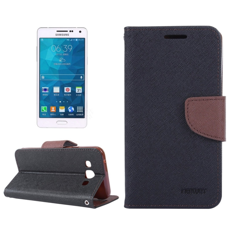Cross Texture Contrast Color Style Leather Case with Holder & Card Slots & Wallet for Galaxy A7 / A700