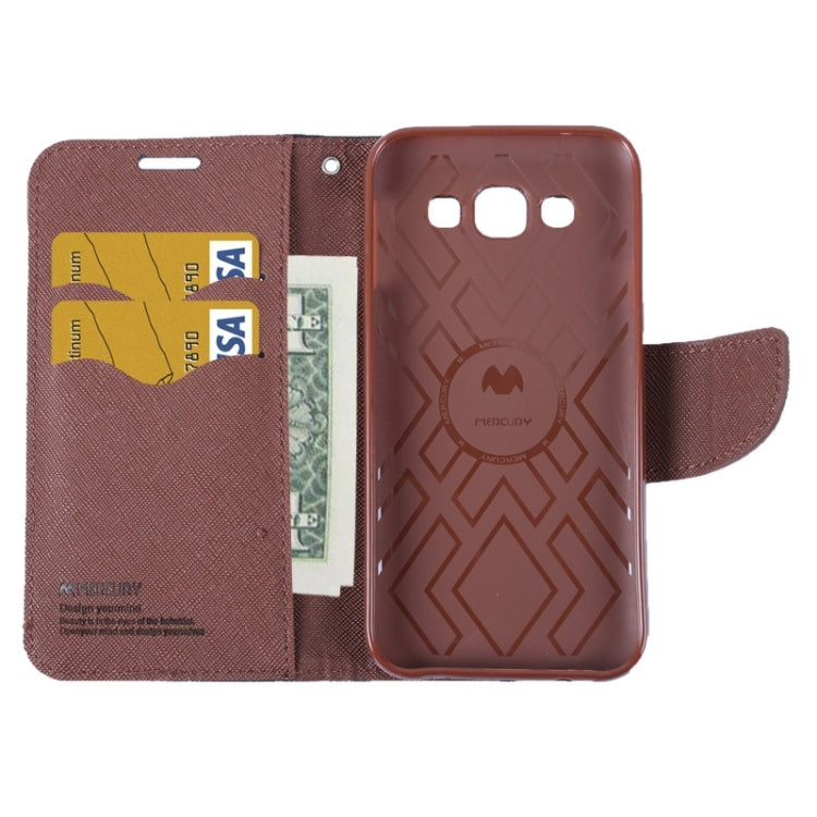 Cross Texture Contrast Color Style Leather Case with Holder & Card Slots & Wallet for Galaxy A7 / A700
