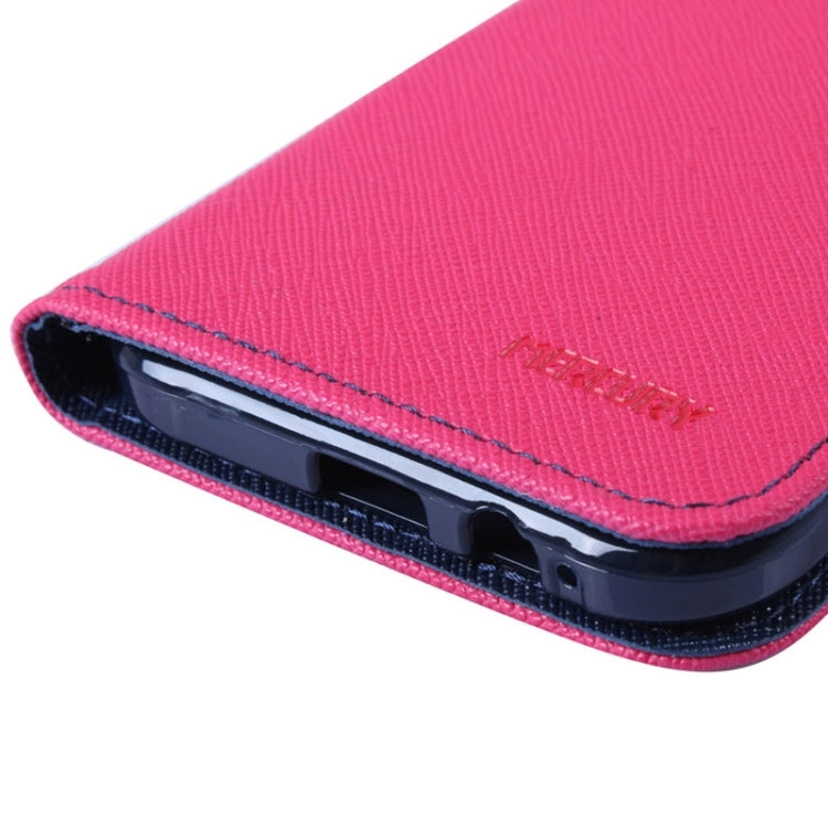 MERCURY Cross Texture Contrast Color Style Leather Case with Holder & Card Slots & Wallet for Galaxy E5 / E500