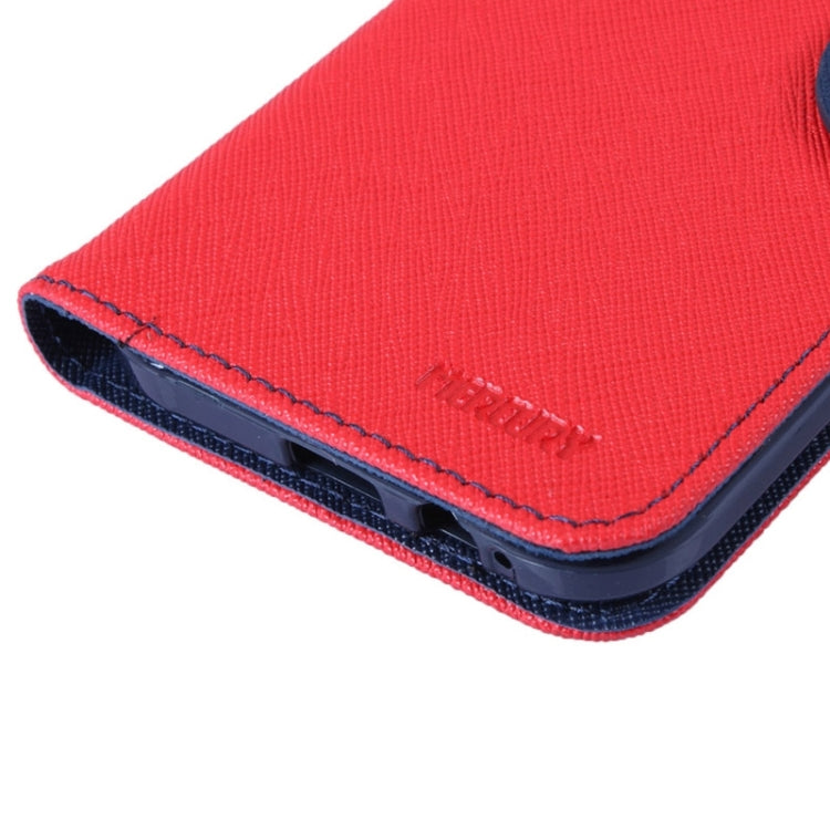 MERCURY Cross Texture Contrast Color Style Leather Case with Holder & Card Slots & Wallet for Galaxy E5 / E500