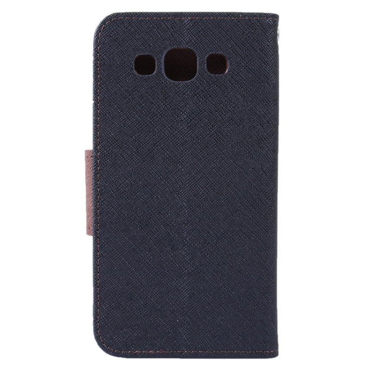 MERCURY Cross Texture Contrast Color Style Leather Case with Holder & Card Slots & Wallet for Galaxy E5 / E500
