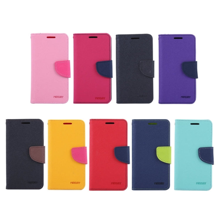 MERCURY Cross Texture Contrast Color Style Leather Case with Holder & Card Slots & Wallet for Galaxy E5 / E500