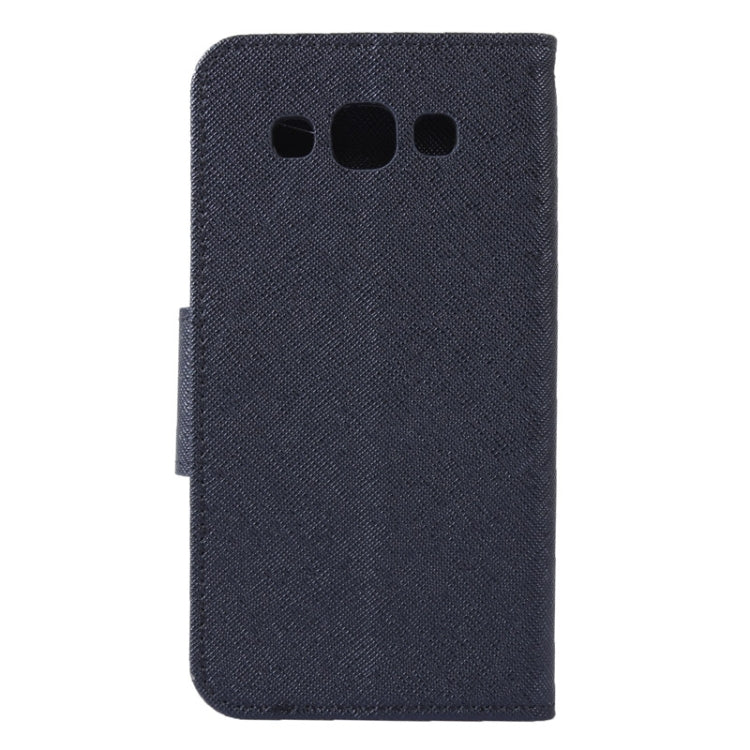 MERCURY Cross Texture Contrast Color Style Leather Case with Holder & Card Slots & Wallet for Galaxy E7 / E700