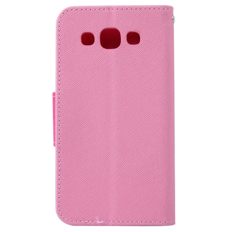 MERCURY Cross Texture Contrast Color Style Leather Case with Holder & Card Slots & Wallet for Galaxy E7 / E700