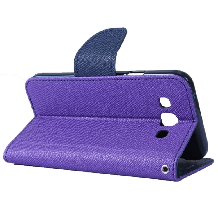 MERCURY Cross Texture Contrast Color Style Leather Case with Holder & Card Slots & Wallet for Galaxy E7 / E700