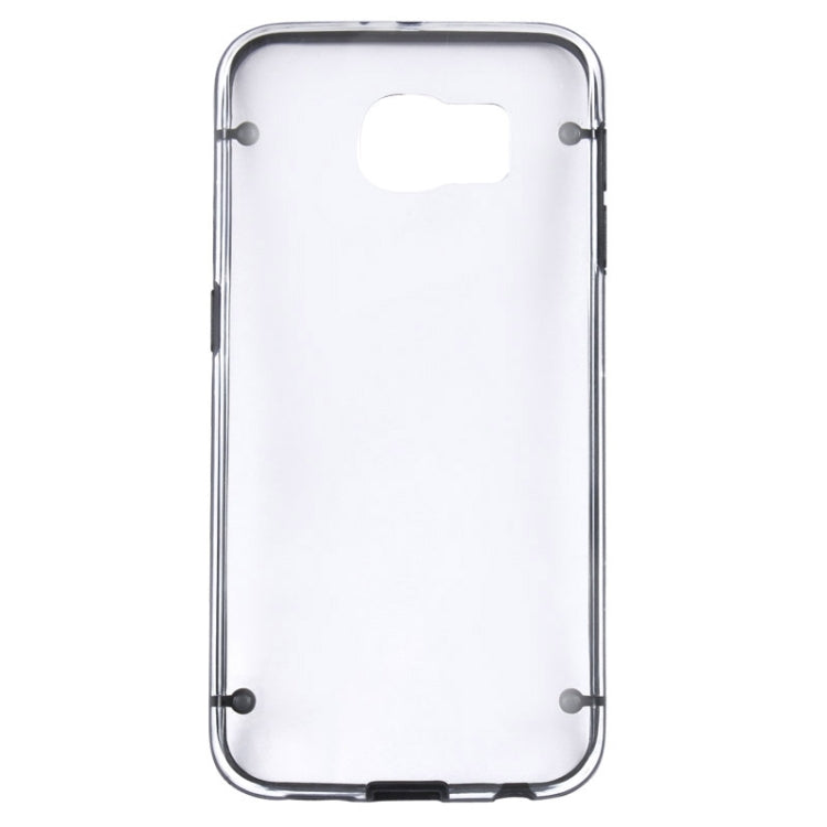 For Galaxy S6 / G920 Luminous Frame Transparent Back Shell Plastic Case