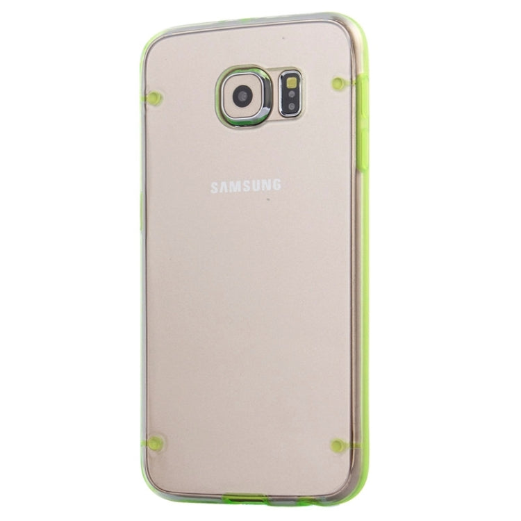 For Galaxy S6 / G920 Luminous Frame Transparent Back Shell Plastic Case