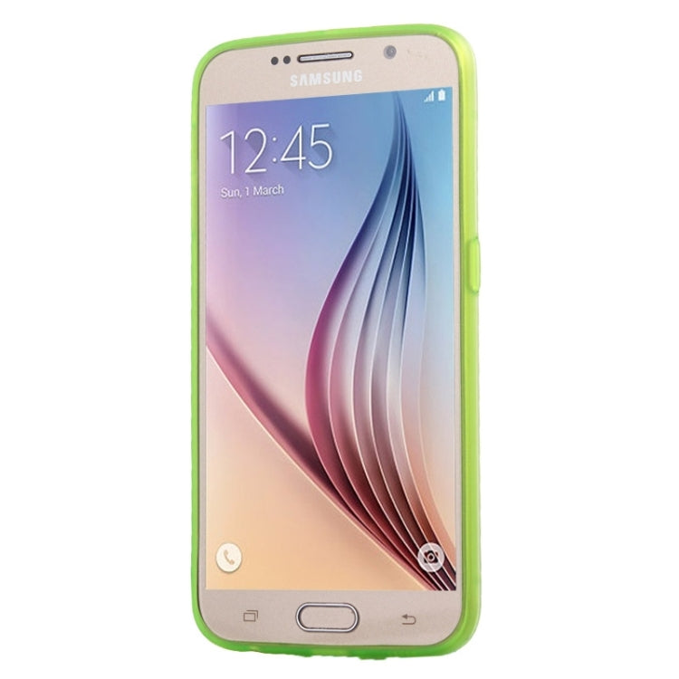 For Galaxy S6 / G920 Luminous Frame Transparent Back Shell Plastic Case