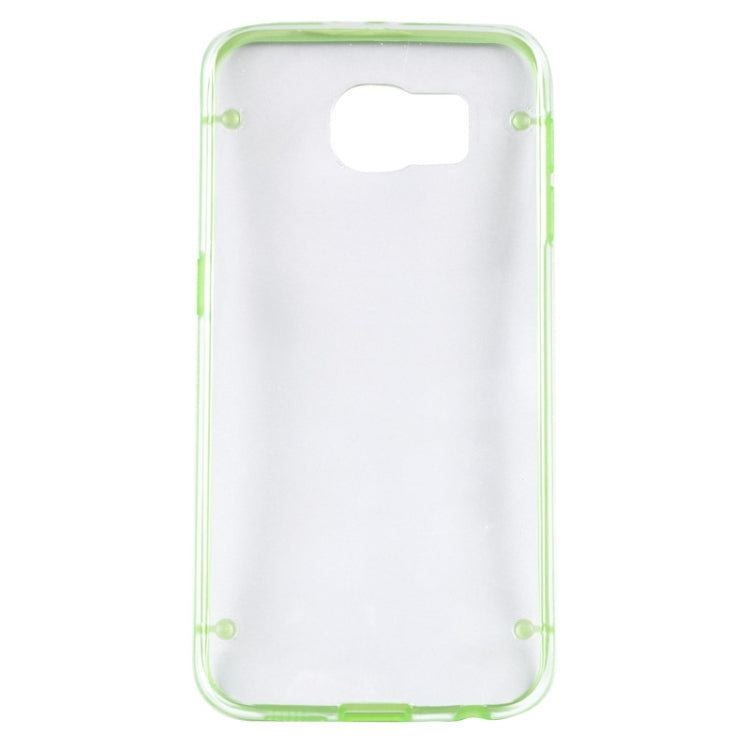 For Galaxy S6 / G920 Luminous Frame Transparent Back Shell Plastic Case