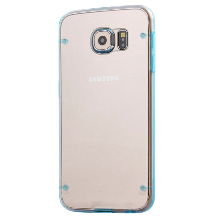 For Galaxy S6 / G920 Luminous Frame Transparent Back Shell Plastic Case