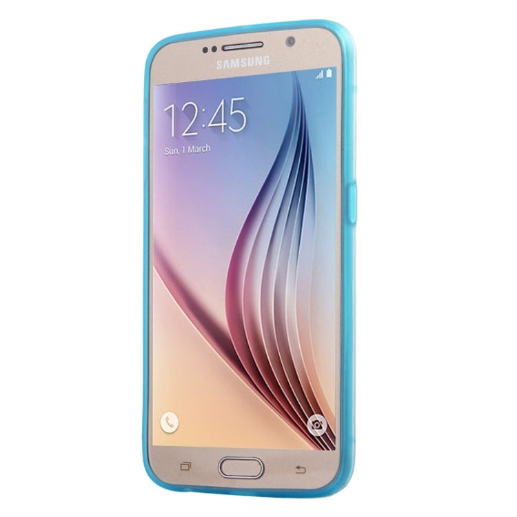 For Galaxy S6 / G920 Luminous Frame Transparent Back Shell Plastic Case