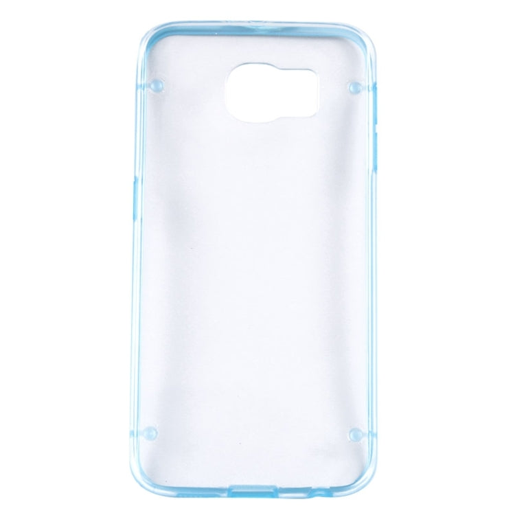 For Galaxy S6 / G920 Luminous Frame Transparent Back Shell Plastic Case