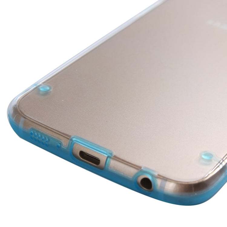 For Galaxy S6 / G920 Luminous Frame Transparent Back Shell Plastic Case