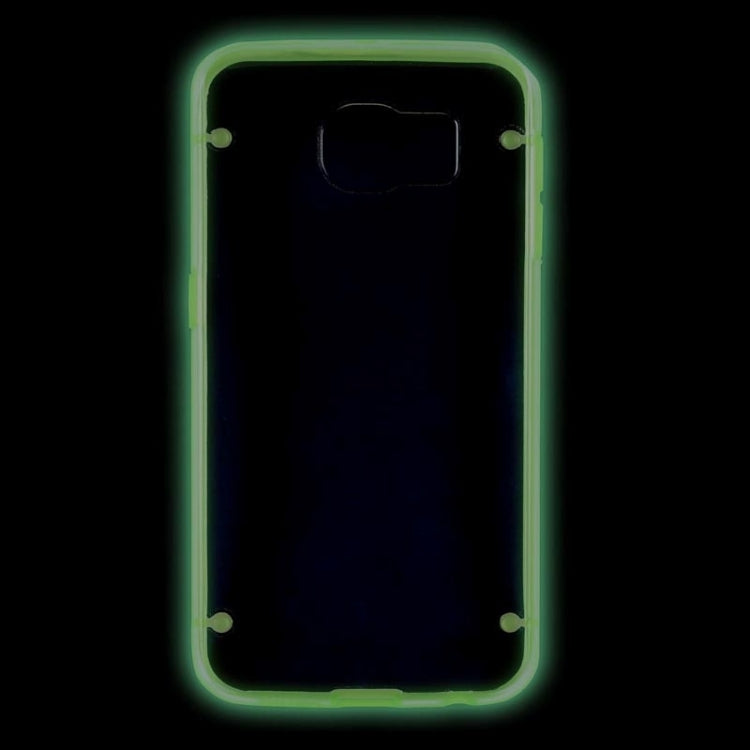 For Galaxy S6 / G920 Luminous Frame Transparent Back Shell Plastic Case