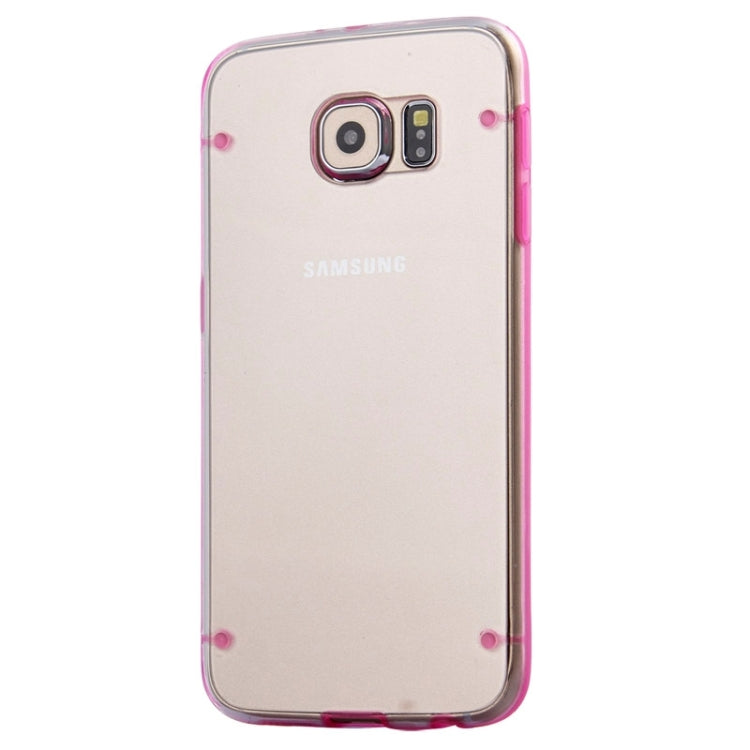 For Galaxy S6 / G920 Luminous Frame Transparent Back Shell Plastic Case