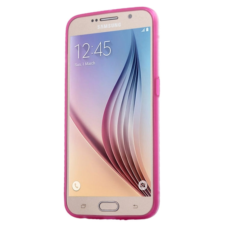 For Galaxy S6 / G920 Luminous Frame Transparent Back Shell Plastic Case
