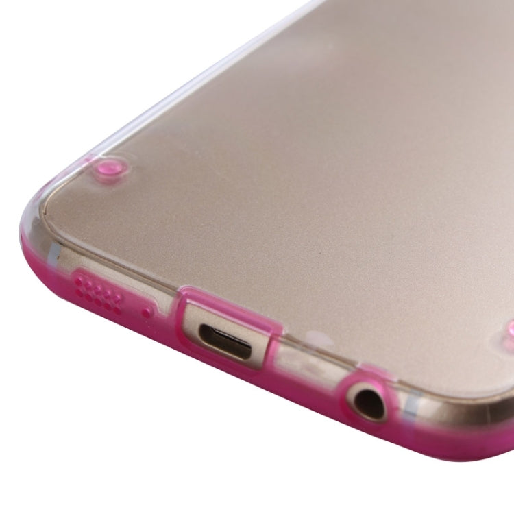 For Galaxy S6 / G920 Luminous Frame Transparent Back Shell Plastic Case