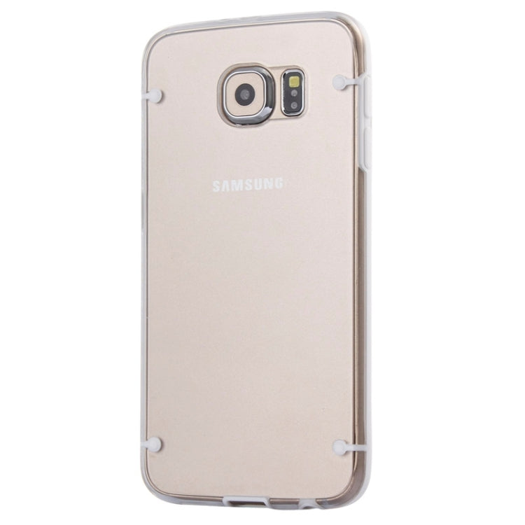 For Galaxy S6 / G920 Luminous Frame Transparent Back Shell Plastic Case