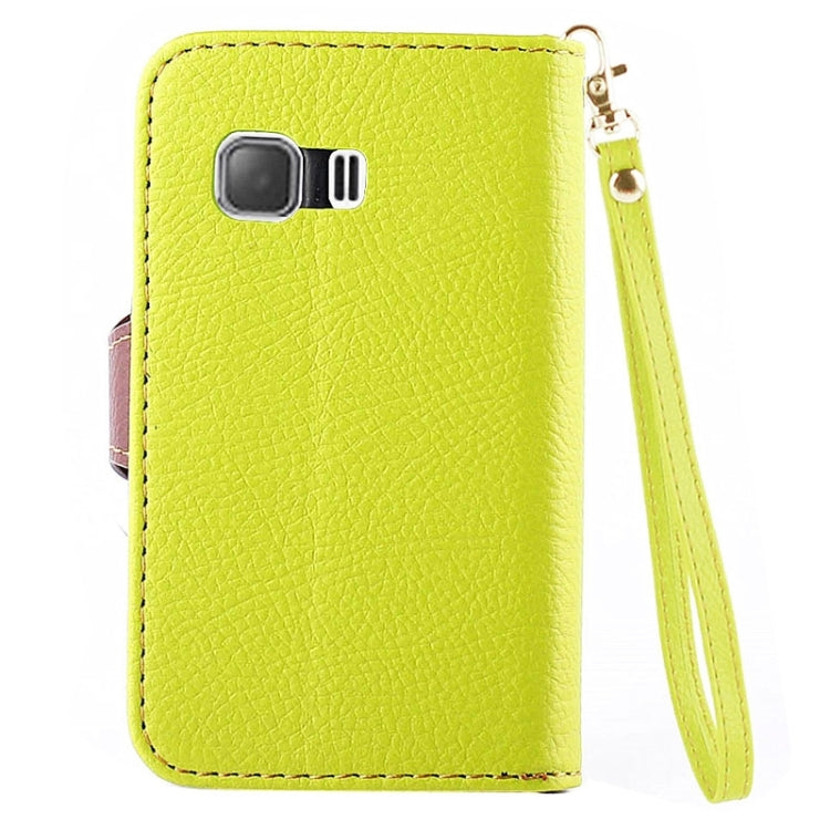 Leaf Magnetic Snap Litchi Texture Horizontal Flip Leather Case with Card Slots & Wallet & Holder & Lanyard for Galaxy Young 2 / G130