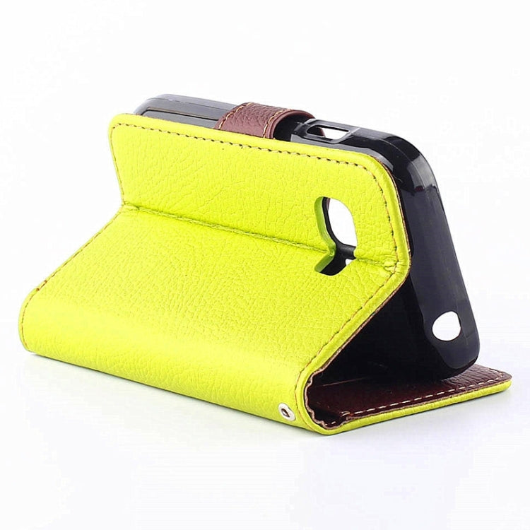 Leaf Magnetic Snap Litchi Texture Horizontal Flip Leather Case with Card Slots & Wallet & Holder & Lanyard for Galaxy Young 2 / G130