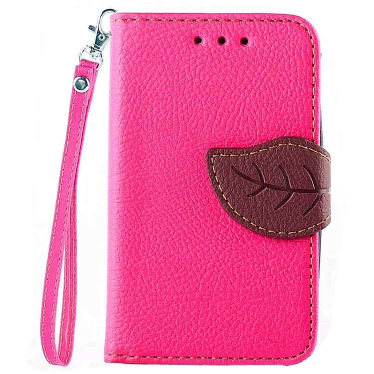 Leaf Magnetic Snap Litchi Texture Horizontal Flip Leather Case with Card Slots & Wallet & Holder & Lanyard for Galaxy Young 2 / G130