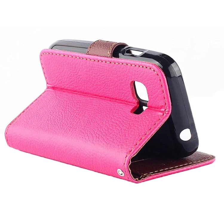 Leaf Magnetic Snap Litchi Texture Horizontal Flip Leather Case with Card Slots & Wallet & Holder & Lanyard for Galaxy Young 2 / G130