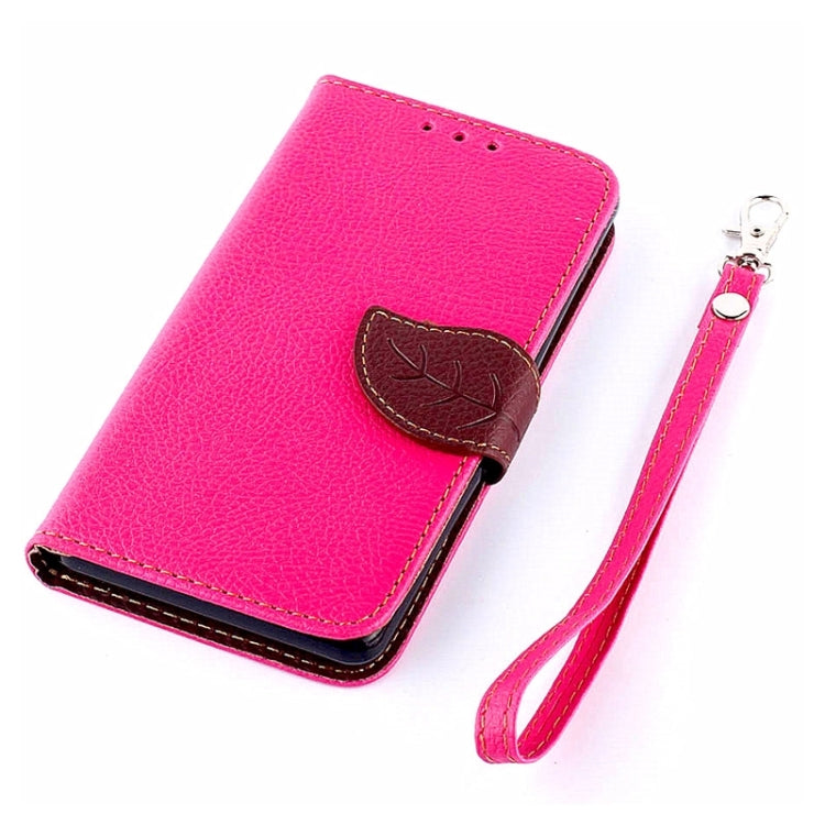 Leaf Magnetic Snap Litchi Texture Horizontal Flip Leather Case with Card Slots & Wallet & Holder & Lanyard for Galaxy Young 2 / G130