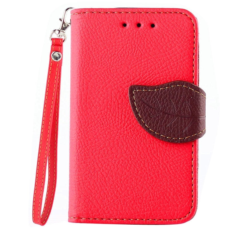 Leaf Magnetic Snap Litchi Texture Horizontal Flip Leather Case with Card Slots & Wallet & Holder & Lanyard for Galaxy Young 2 / G130