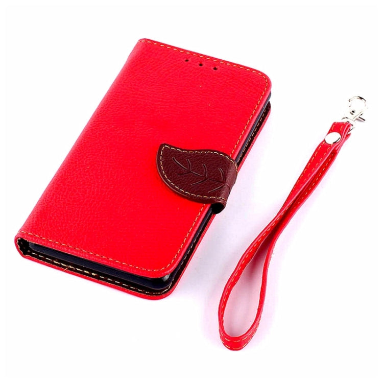 Leaf Magnetic Snap Litchi Texture Horizontal Flip Leather Case with Card Slots & Wallet & Holder & Lanyard for Galaxy Young 2 / G130