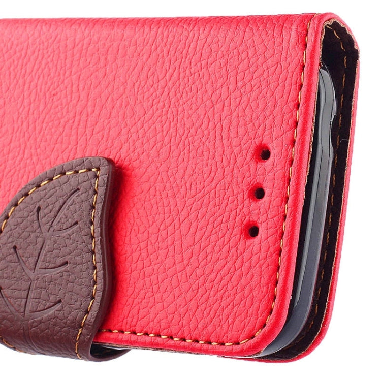 Leaf Magnetic Snap Litchi Texture Horizontal Flip Leather Case with Card Slots & Wallet & Holder & Lanyard for Galaxy Young 2 / G130