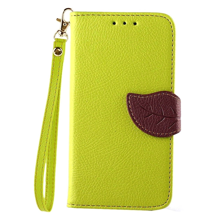 Leaf Magnetic Snap Litchi Texture Horizontal Flip Leather Case with Card Slots & Wallet & Holder & Lanyard for Galaxy Alpha / G850F