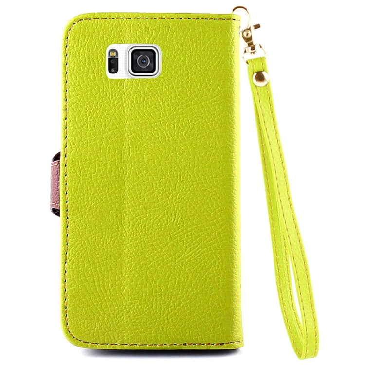 Leaf Magnetic Snap Litchi Texture Horizontal Flip Leather Case with Card Slots & Wallet & Holder & Lanyard for Galaxy Alpha / G850F