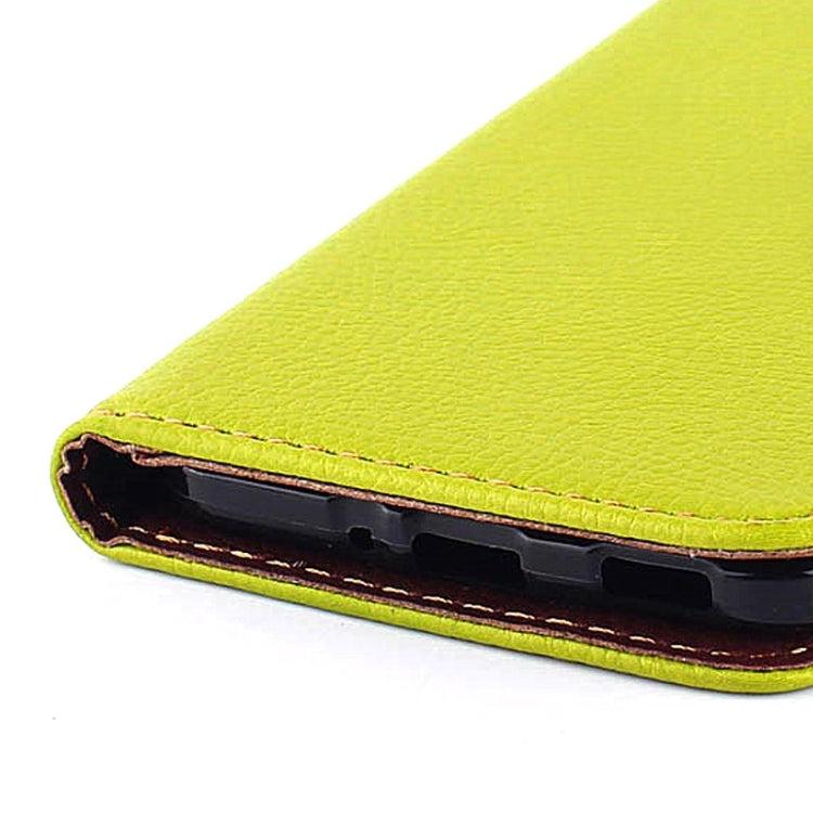 Leaf Magnetic Snap Litchi Texture Horizontal Flip Leather Case with Card Slots & Wallet & Holder & Lanyard for Galaxy Alpha / G850F