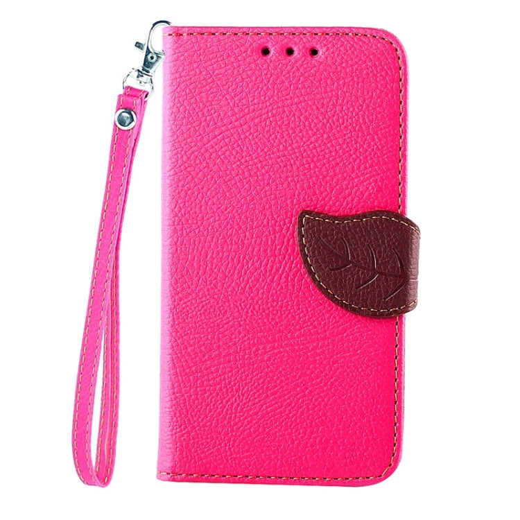 Leaf Magnetic Snap Litchi Texture Horizontal Flip Leather Case with Card Slots & Wallet & Holder & Lanyard for Galaxy Alpha / G850F