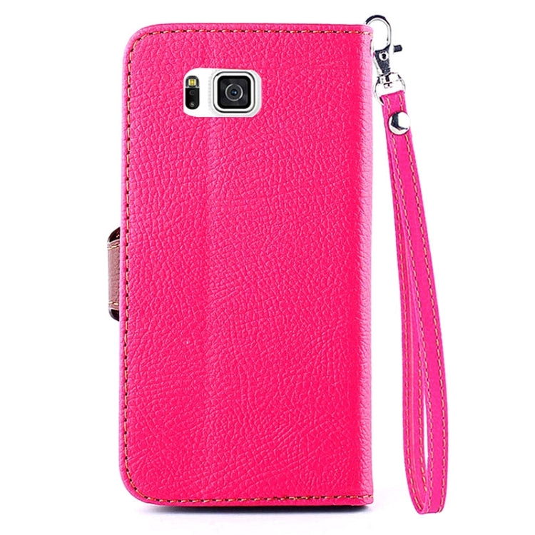 Leaf Magnetic Snap Litchi Texture Horizontal Flip Leather Case with Card Slots & Wallet & Holder & Lanyard for Galaxy Alpha / G850F