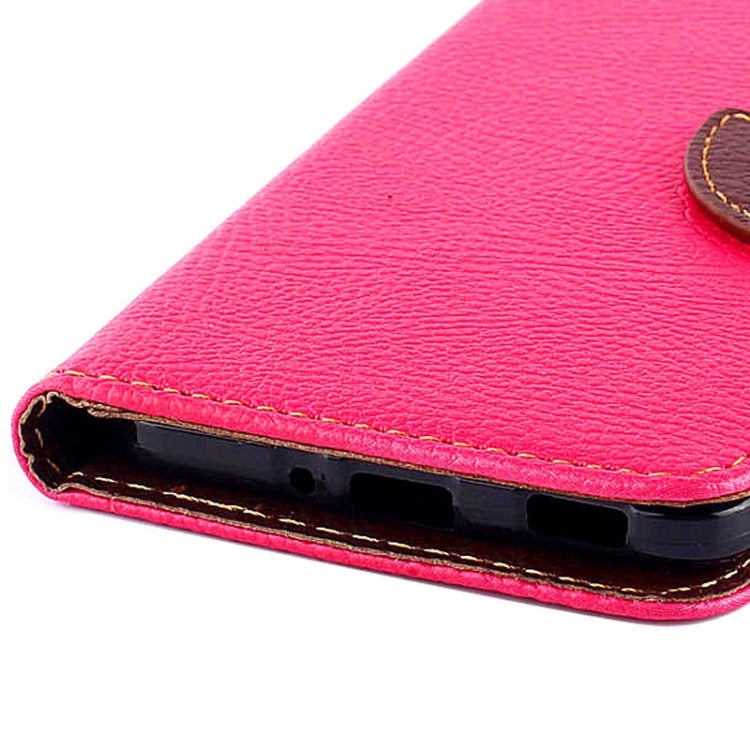 Leaf Magnetic Snap Litchi Texture Horizontal Flip Leather Case with Card Slots & Wallet & Holder & Lanyard for Galaxy Alpha / G850F